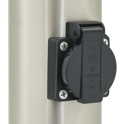 Bollard Light with Outlet 80 cm Stainless Steel IP44