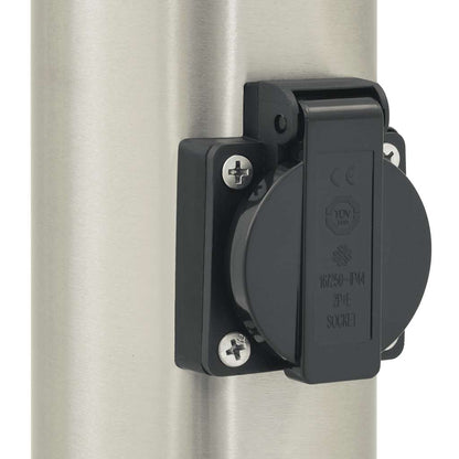 Bollard Lights with Outlet 3pcs 110 cm Stainless Steel IP44