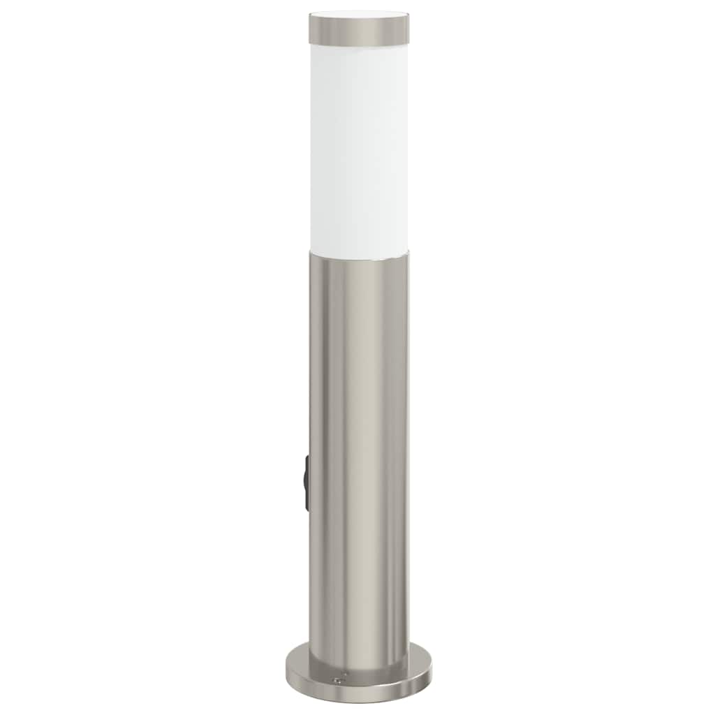 Bollard Light with Sensor&Outlet 50 cm Stainless Steel IP44