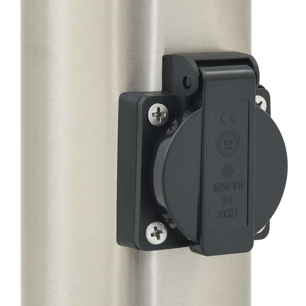 Bollard Lights with Sensor&Outlet 3pcs 50 cm