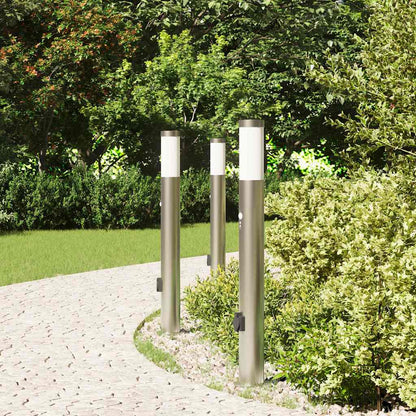 Bollard Lights with Sensor&Outlet 3pcs 80 cm