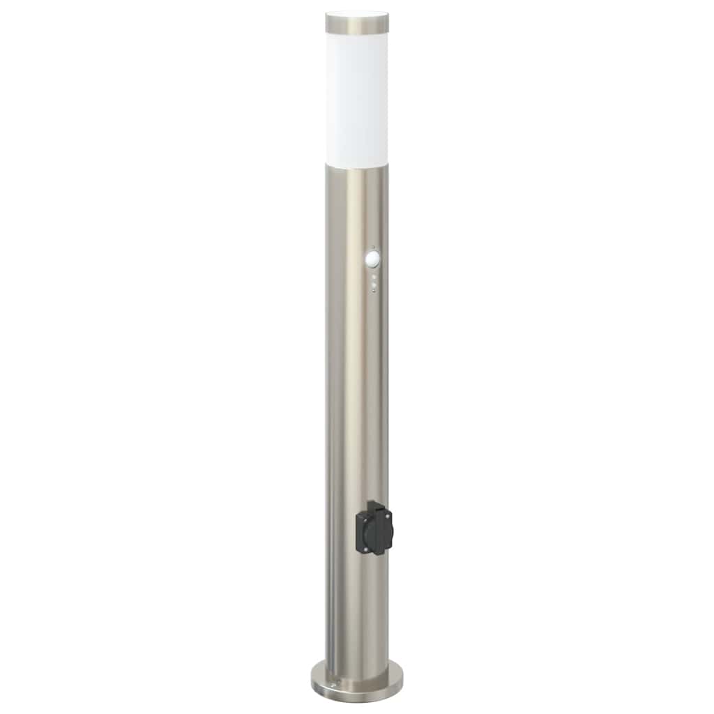 Bollard Lights with Sensor&Outlet 3pcs 80 cm