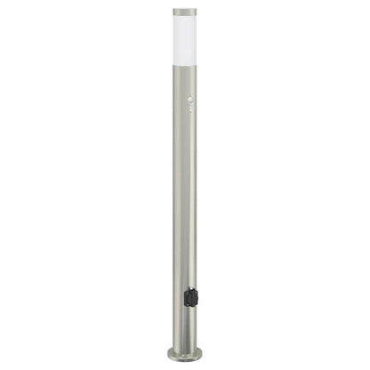 Bollard Light with Sensor&Outlet 110 cm Stainless Steel IP44