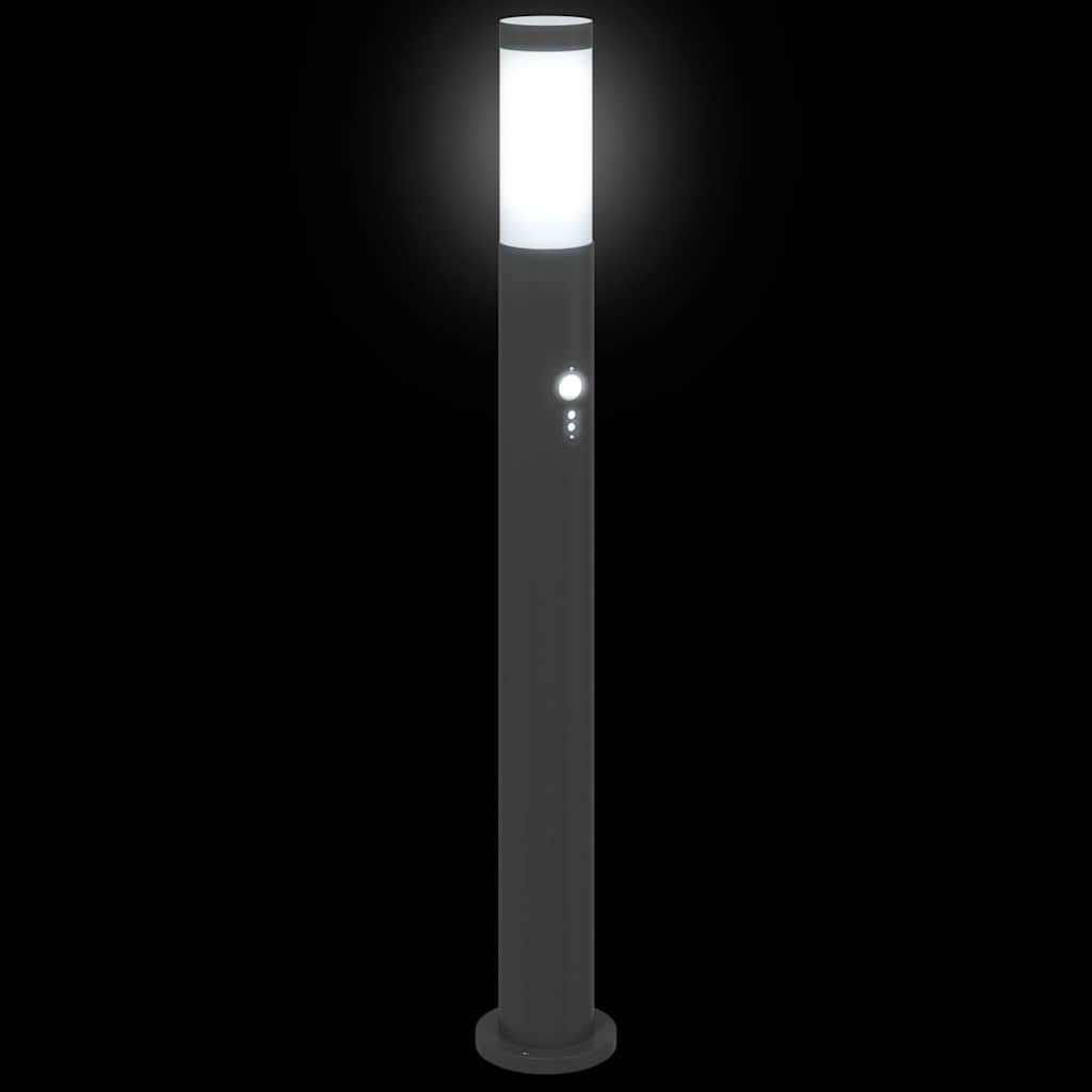 Bollard Lights with Sensor 3pcs 80 cm Stainless Steel IP44