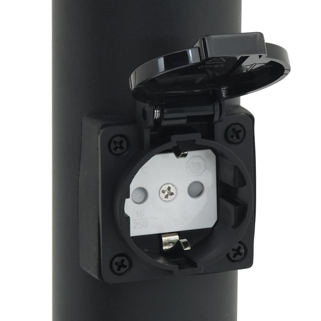 Bollard Light with Outlet 80 cm Stainless Steel IP44