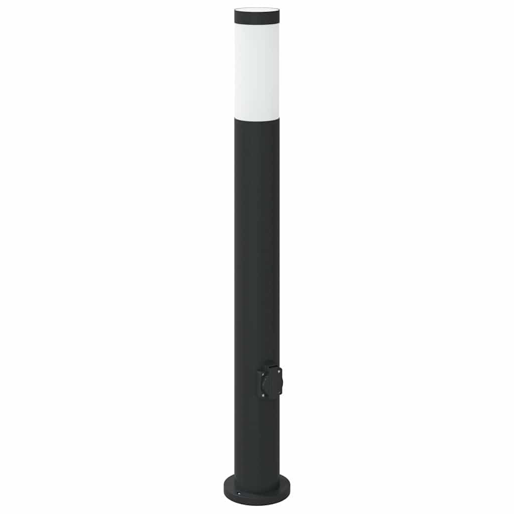 Bollard Lights with Outlet 3pcs 80 cm Stainless Steel IP44