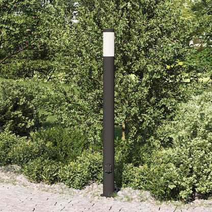 Bollard Light with Outlet 110 cm Stainless Steel IP44