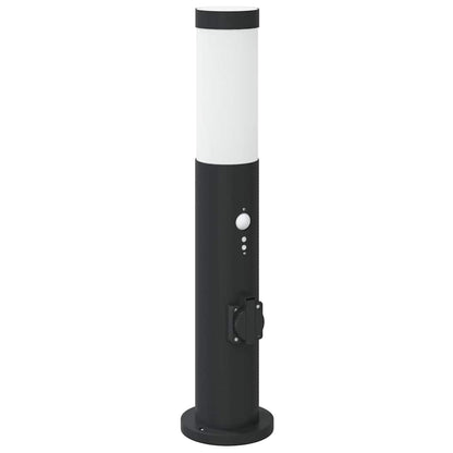 Bollard Lights with Sensor&Outlet 3pcs 50 cm