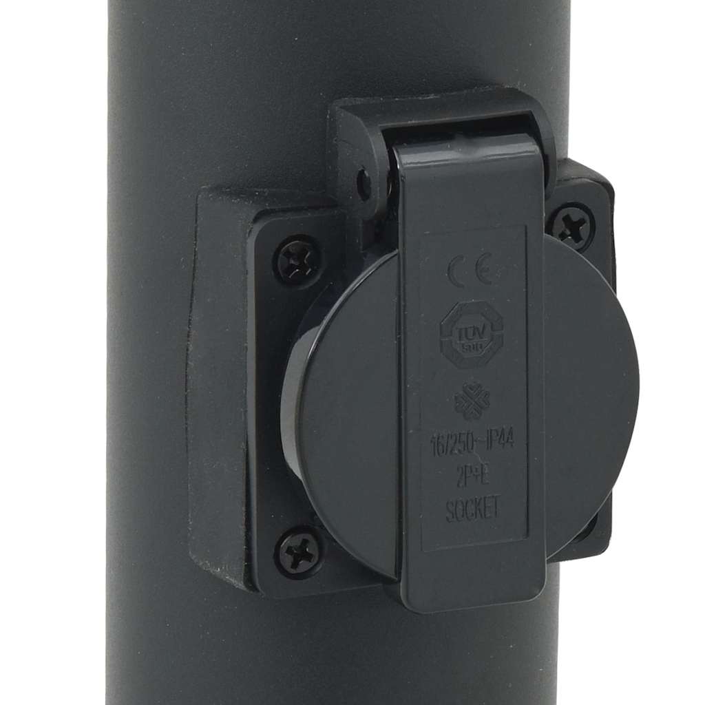 Bollard Lights with Sensor&Outlet 3pcs 50 cm