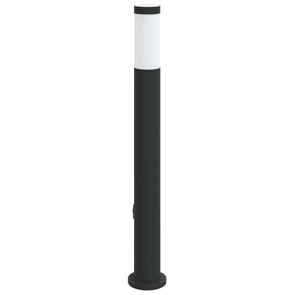 Bollard Light with Sensor&Outlet 80 cm Stainless Steel IP44