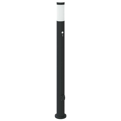 Bollard Lights with Sensor&Outlet 3pcs 110 cm Stainless Steel IP44