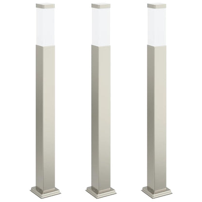 Bollard Lights 3 pcs 80 cm Stainless Steel IP44