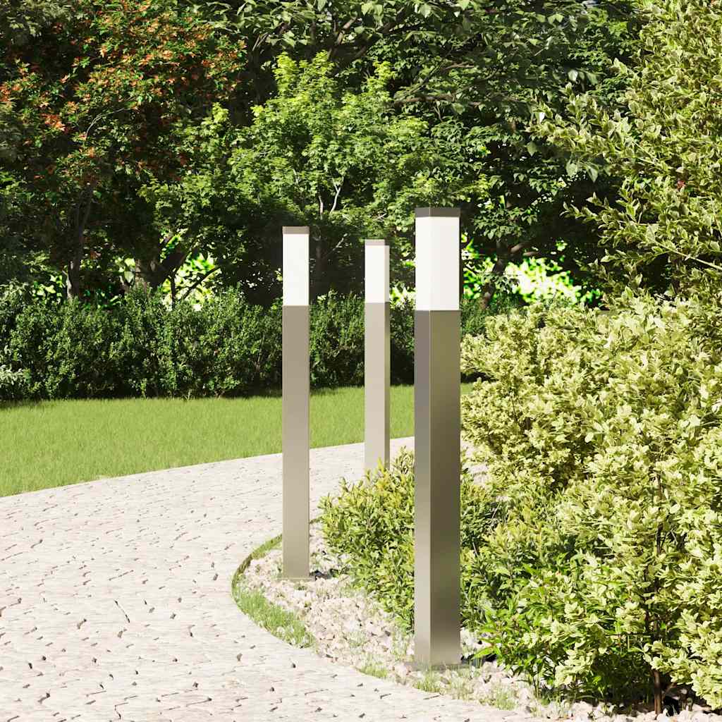 Bollard Lights 3 pcs 80 cm Stainless Steel IP44