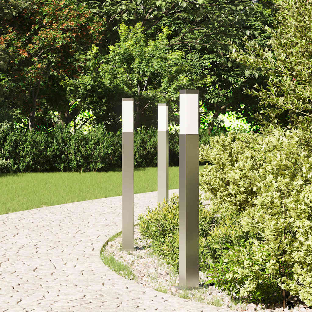 Bollard Lights 3 pcs 80 cm Stainless Steel IP44