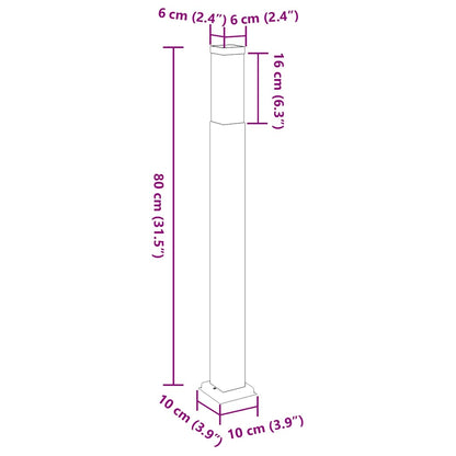 Bollard Lights 3 pcs 80 cm Stainless Steel IP44