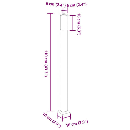 Bollard Lights 3 pcs 110 cm Stainless Steel IP44