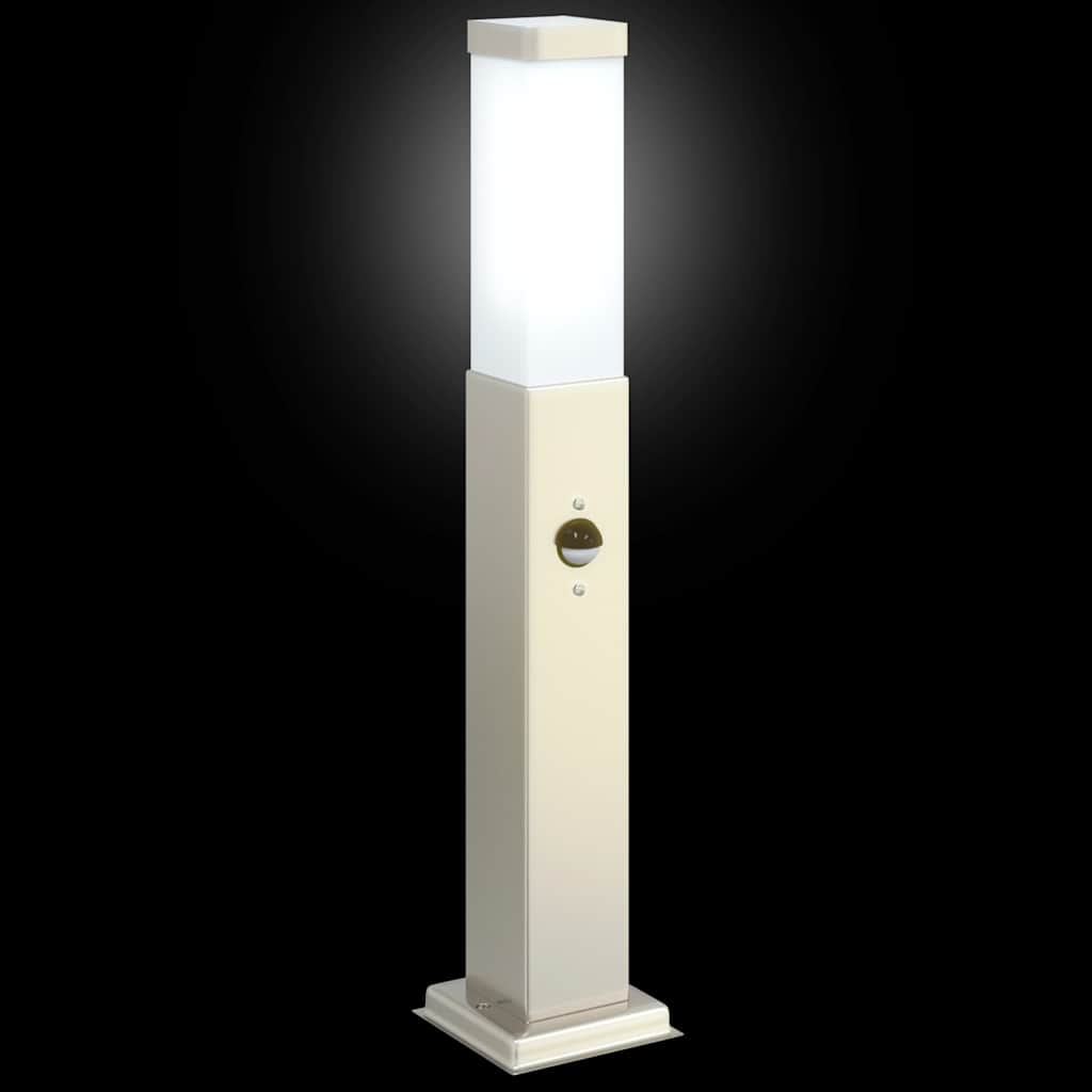Bollard Lights with Sensor 3 pcs 50 cm Stainless Steel IP44