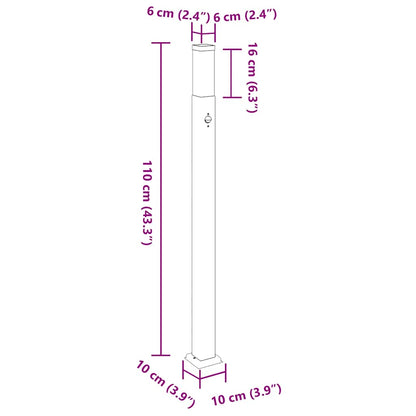 Bollard Light with Sensor 110 cm Stainless Steel IP44