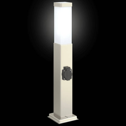 Bollard Light with Outlet 50 cm Stainless Steel IP44