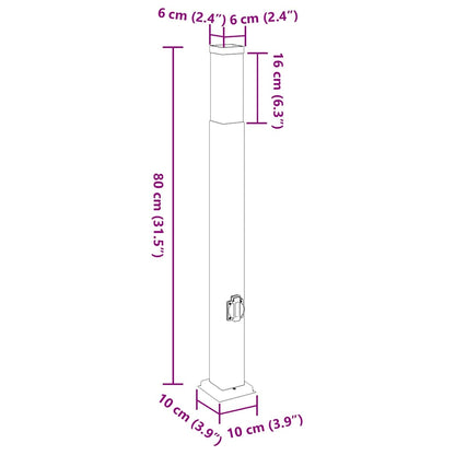 Bollard Lights with Outlet 3 pcs 80 cm Stainless Steel IP44