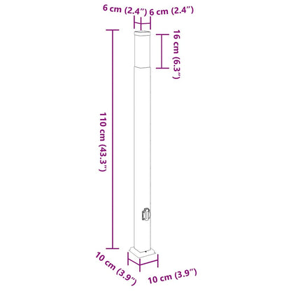 Bollard Lights with Outlet 3 pcs 110 cm Stainless Steel IP44