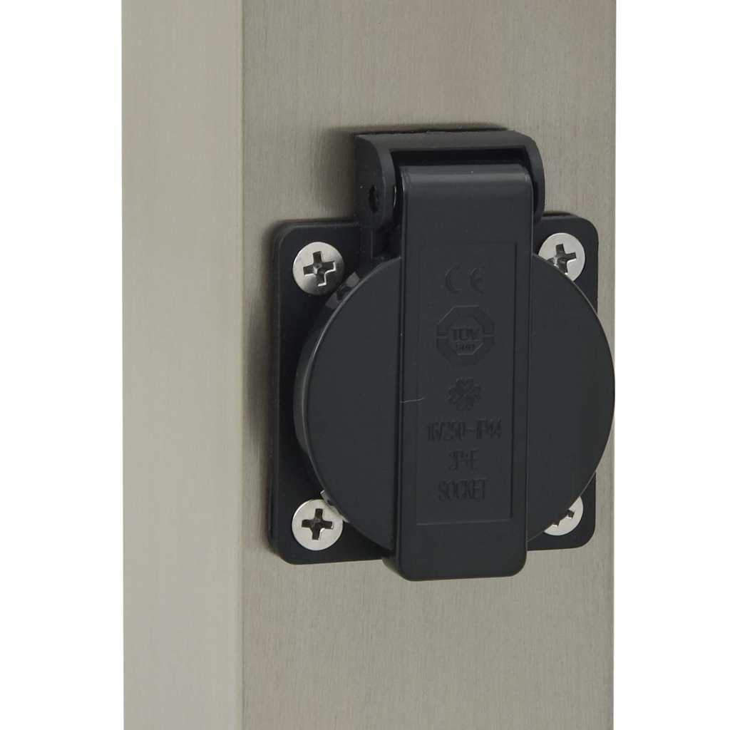 Bollard Lights with Sensor&Outlet 3 pcs 50 cm