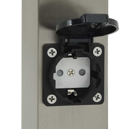 Bollard Lights with Sensor&Outlet 3 pcs 50 cm