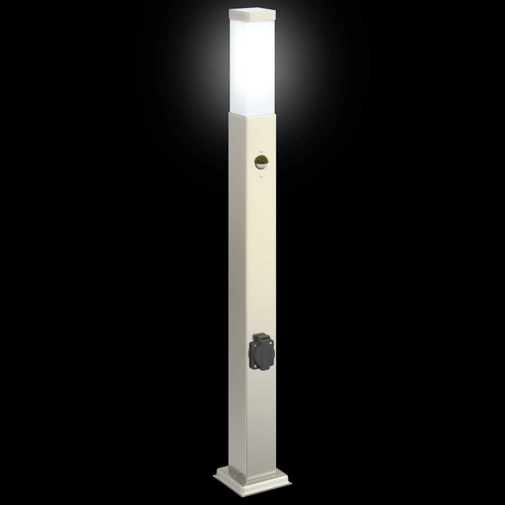 Bollard Lights with Sensor&Outlet 3 pcs 80 cm