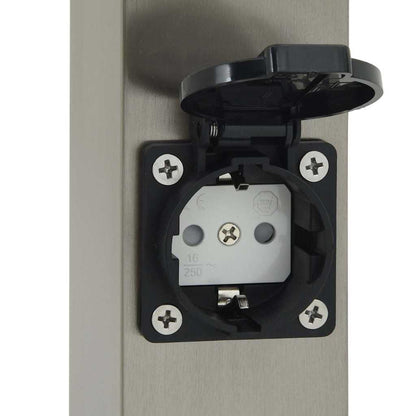 Bollard Lights with Sensor&Outlet 3 pcs 80 cm