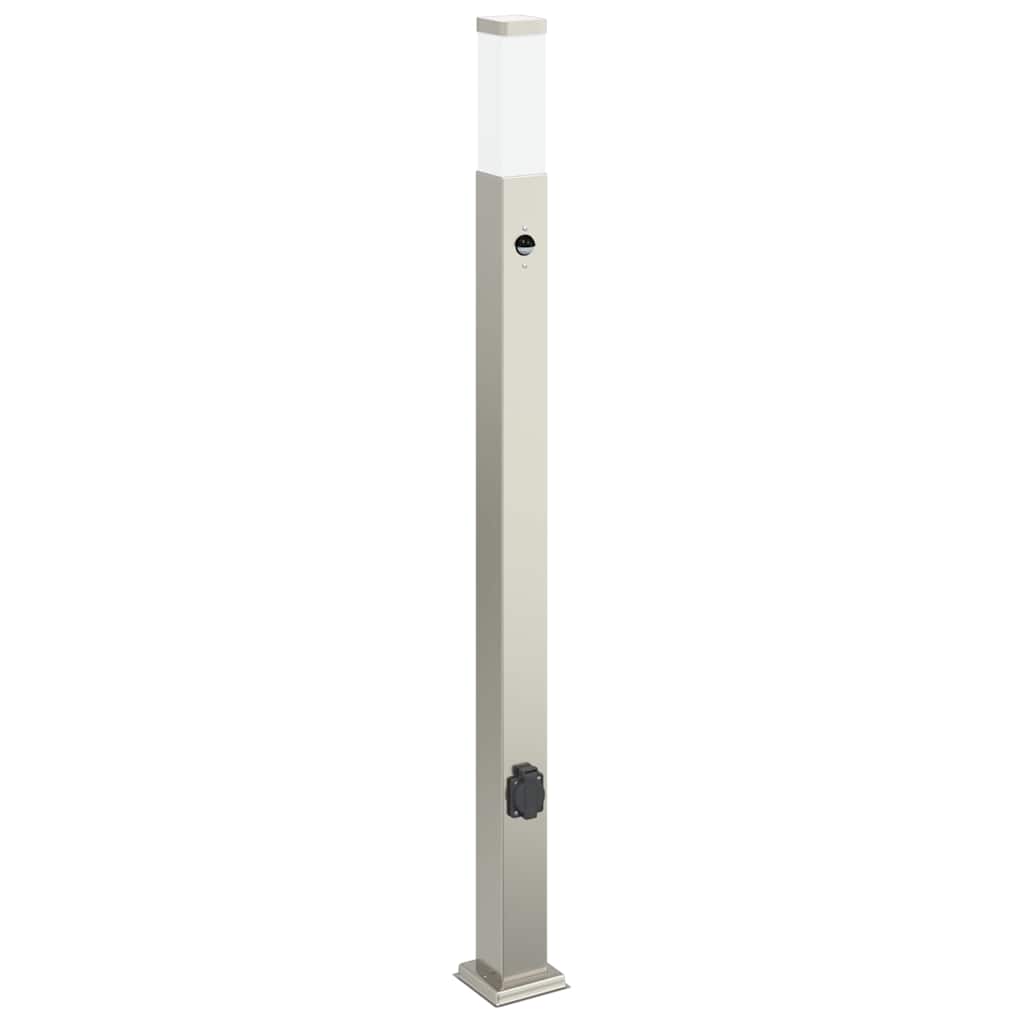 Bollard Lights with Sensor&Outlet 3 pcs 110 cm
