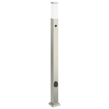Bollard Lights with Sensor&Outlet 3 pcs 110 cm