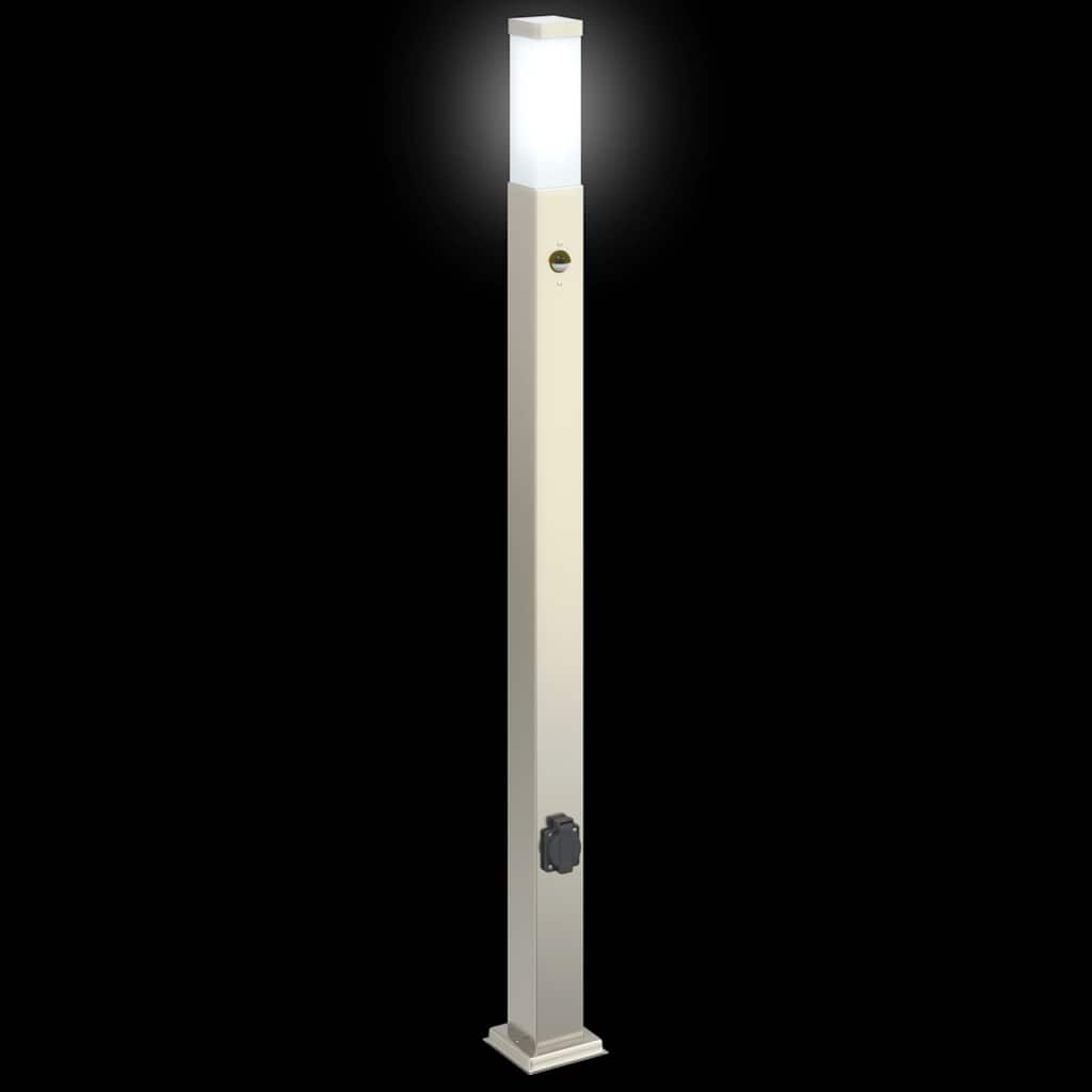 Bollard Lights with Sensor&Outlet 3 pcs 110 cm
