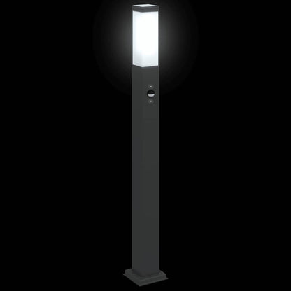 Bollard Light with Sensor 80 cm Black IP44