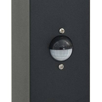 Bollard Lights with Sensor 3 pcs 80 cm Black IP44