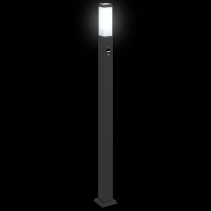Bollard Light with Sensor 110 cm Black IP44