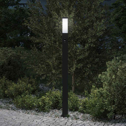 Bollard Light with Sensor 110 cm Black IP44