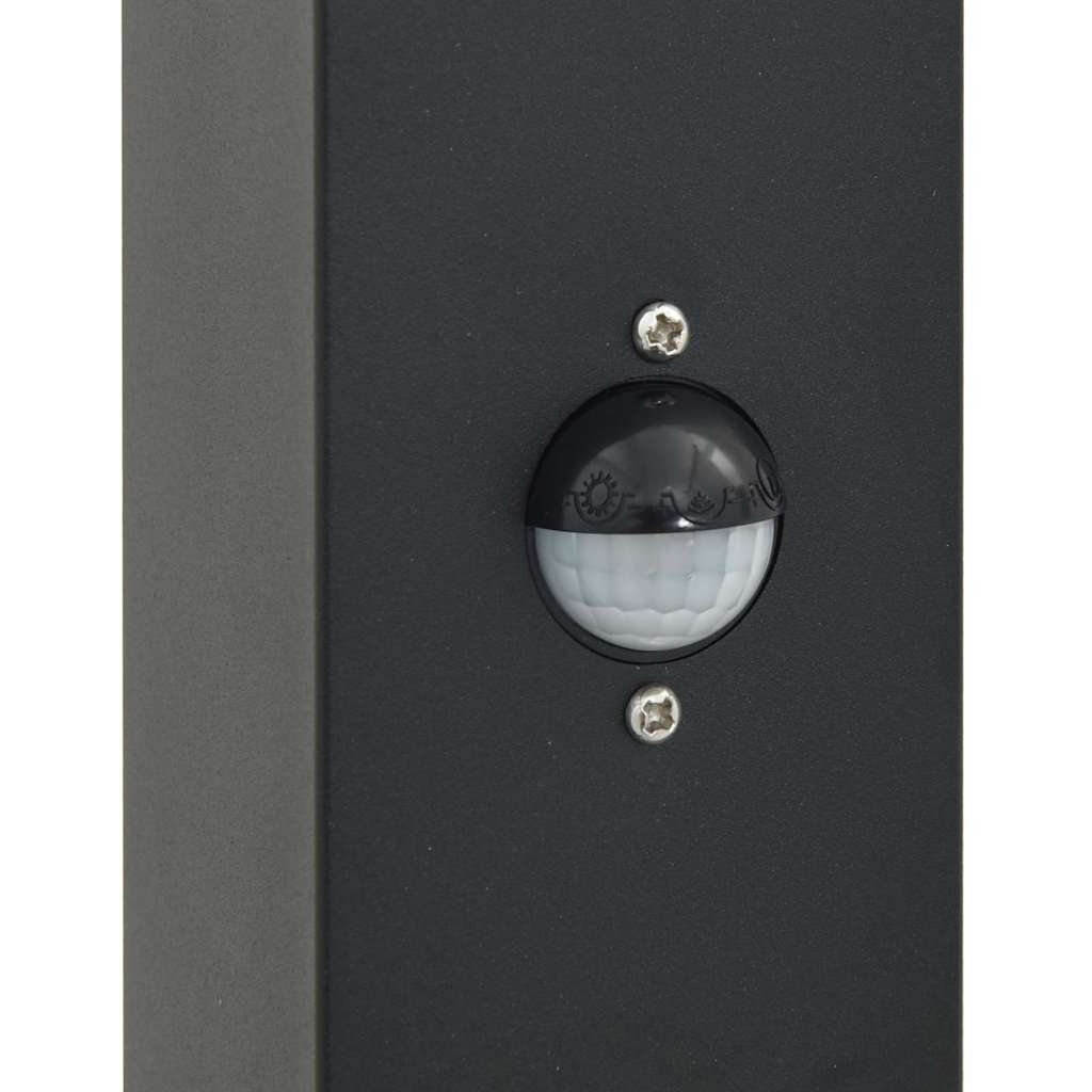 Bollard Lights with Sensor 3 pcs 110 cm Black IP44