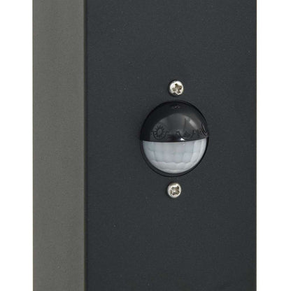 Bollard Lights with Sensor 3 pcs 110 cm Black IP44
