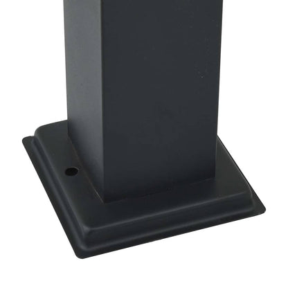 Bollard Lights with Sensor 3 pcs 110 cm Black IP44