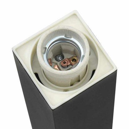 Bollard Lights with Outlet 3 pcs 80 cm Black IP44
