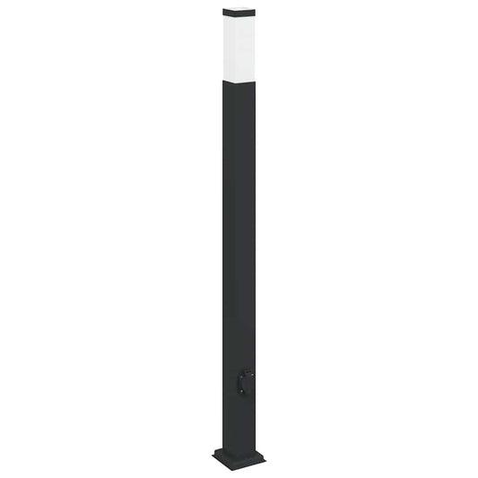 Bollard Light with Outlet 110 cm Black IP44