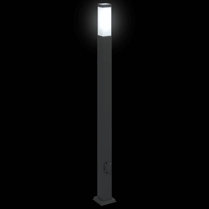 Bollard Lights with Outlet 3 pcs 110 cm Black IP44