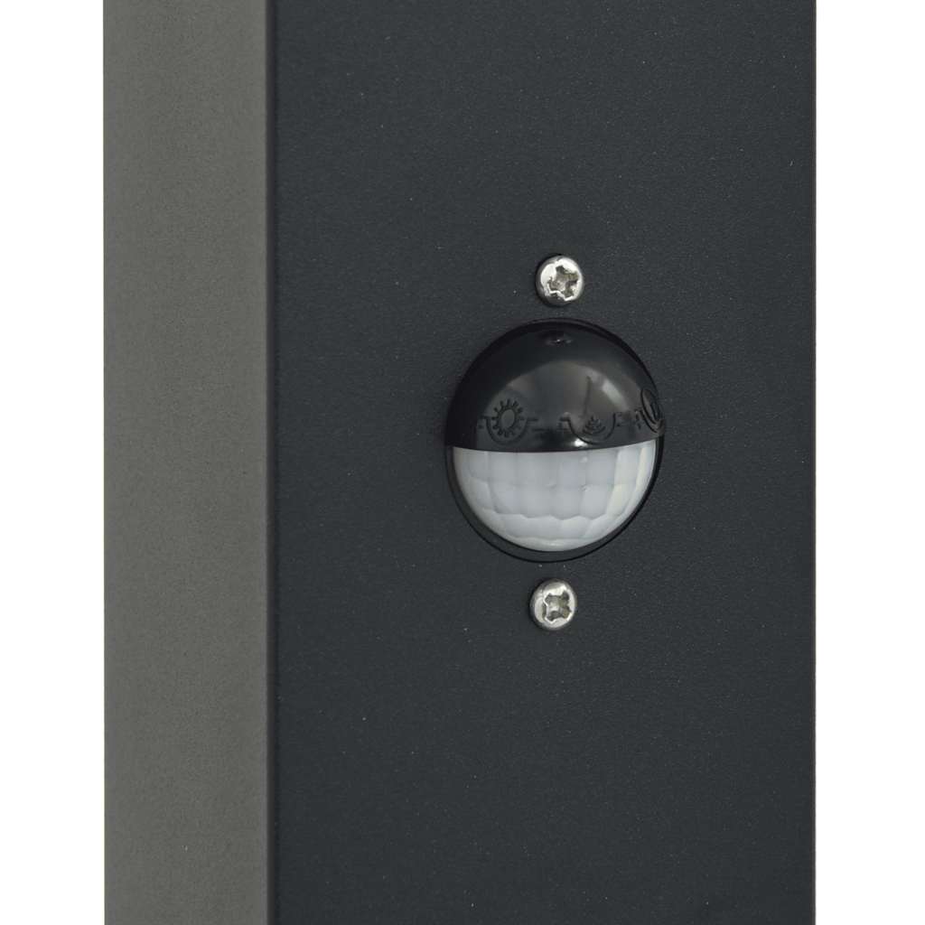 Bollard Light with Sensor&Outlet 110 cm Black IP44