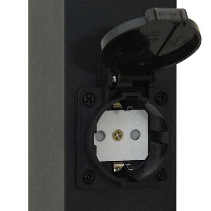 Bollard Lights with Sensor&Outlet 3 pcs 110 cm Black IP44