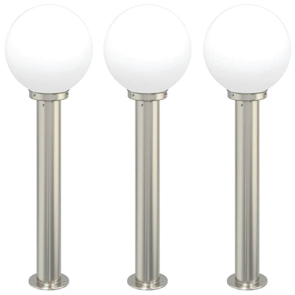 Bollard Lights 3 pcs 80 cm Stainless Steel IP44