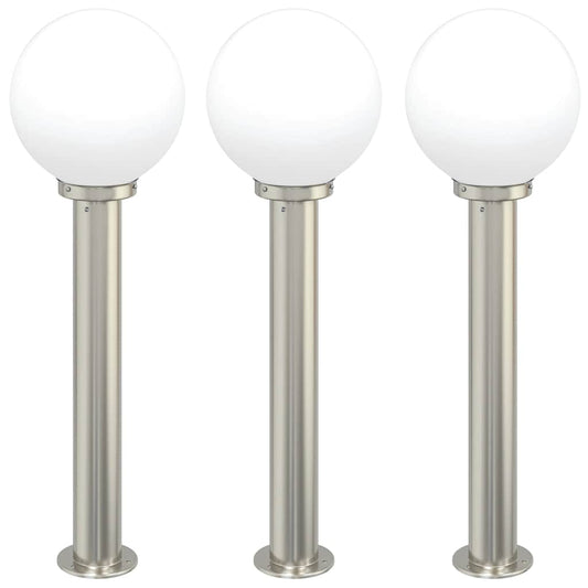 Bollard Lights 3 pcs 80 cm Stainless Steel IP44