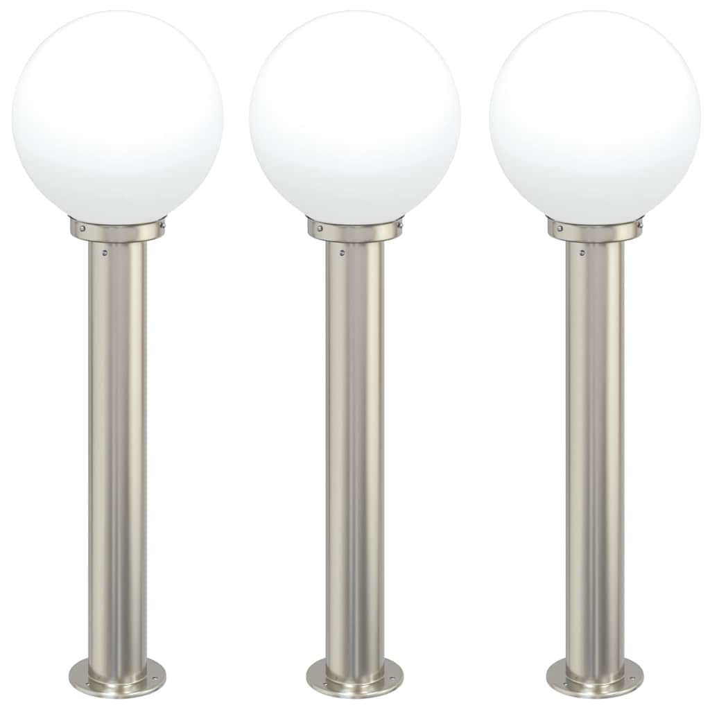 Bollard Lights 3 pcs 80 cm Stainless Steel IP44