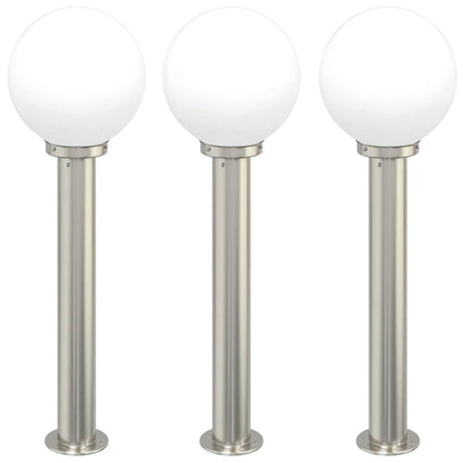 Bollard Lights 3 pcs 80 cm Stainless Steel IP44
