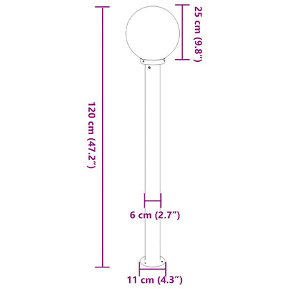 Bollard Light 120 cm Stainless Steel IP44
