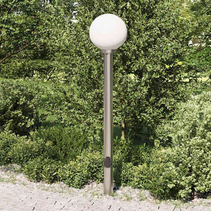 Bollard Light with Outlet 120 cm Stainless Steel IP44